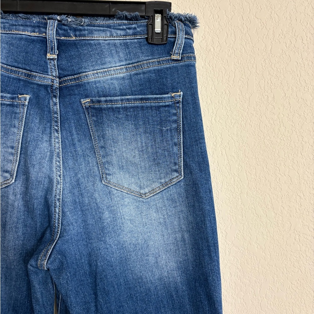 Risen Jeans High Waist Wide Leg Frayed Hem & Waist Cotton Jeans Size 29” BDQ5032 - Picture 8 of 14